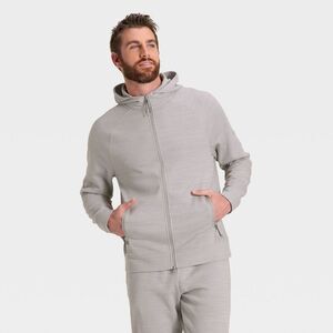 All In Motion - Men's Siro Ponte Full Zip Hooded Sweatshirt - All  Gray